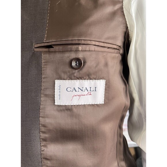 Canali Proposta Mens 38R Blazer Textured Tweed 100% Pure Wool Sport Coat Italy - Picture 6 of 15